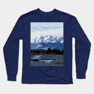 Rocky Mountains of Jasper Alberta, Canada Long Sleeve T-Shirt